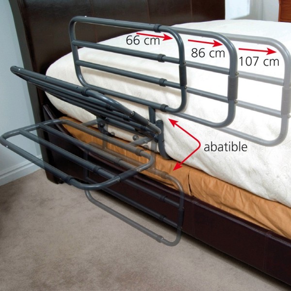 Barandilla para cama extensible y abatible