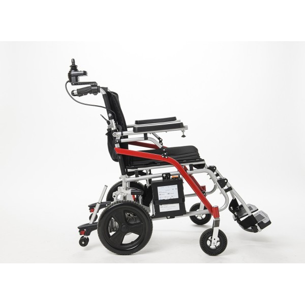 Alquiler de silla de ruedas eléctrica plegable super ligera con mando para el acompañante.