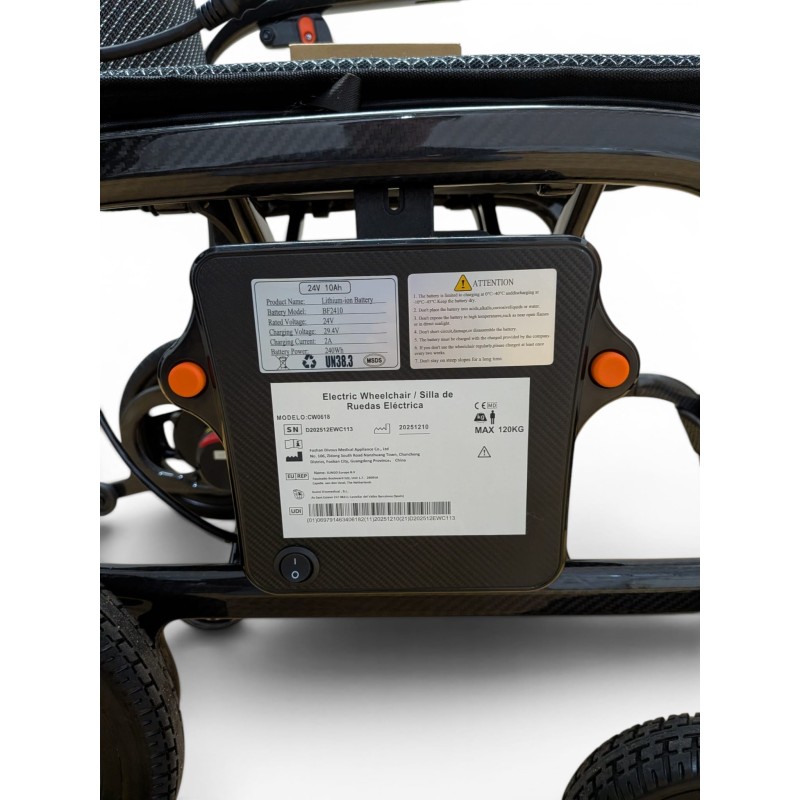 SILLA DE RUEDAS ELECTRICA SITGO CARBON. 14 KILOS. FIBRA DE CARBONO ...